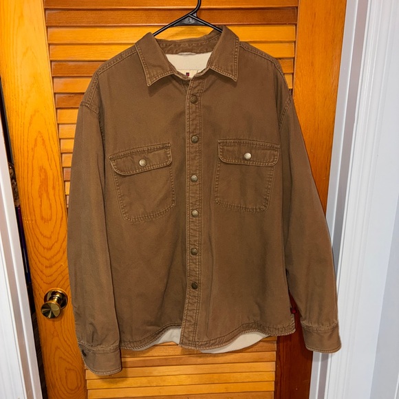 Woolrich Other - Woolrich Barn Jacket Chore Coat Tan Brown Sherpa Lined - mens size XL